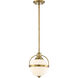 Westbourne 1 Light 8.75 inch Warm Brass Pendant Ceiling Light, Essentials
