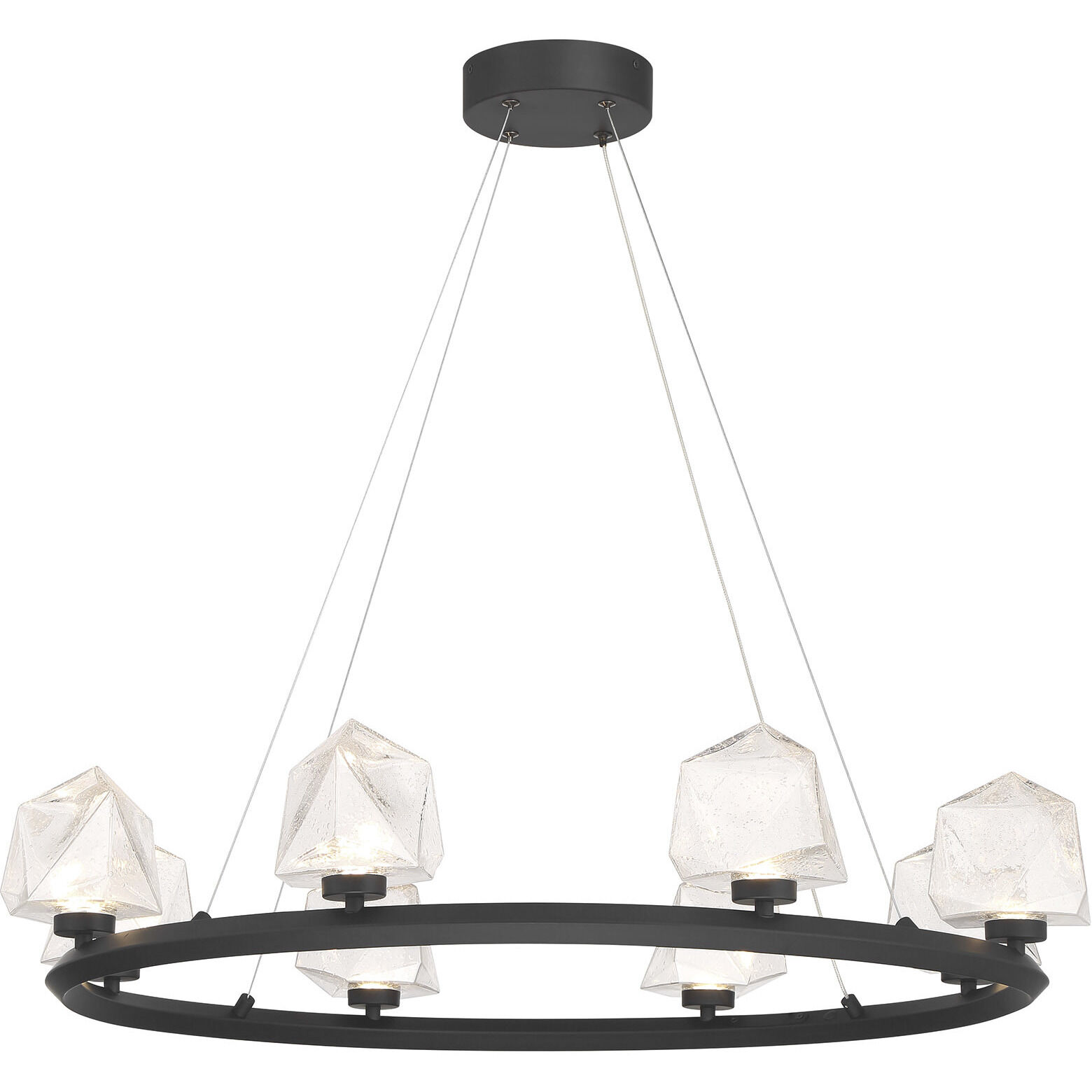 Castello LED 33.63 inch Matte Black Chandelier Ceiling Light