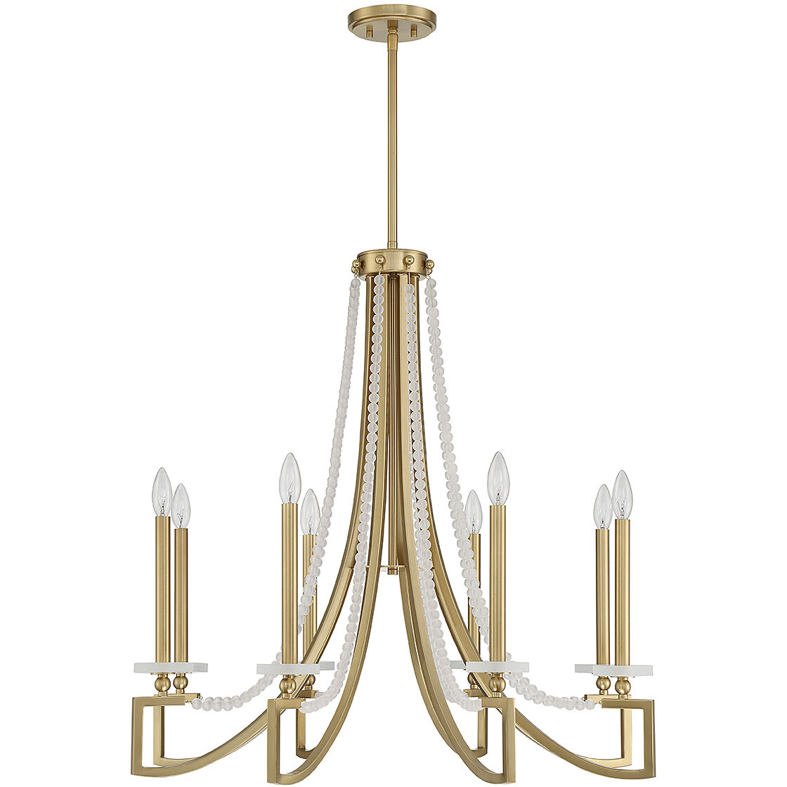 Helen 8 Light 32 inch Warm Brass Chandelier Ceiling Light