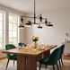 Ashor LED 42 inch Black with Warm Brass Accents Chandelier Ceiling Light