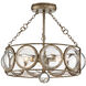 Warwick 3 Light 18 inch Brittannia Gold Convertible Semiflush Ceiling Light, Convertible