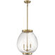 Welles 3 Light 16 inch Warm Brass Pendant Ceiling Light, Essentials