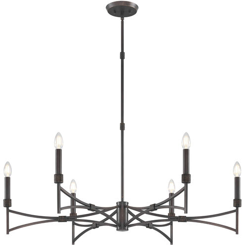 Gardner 6 Light 40 inch Champagne Mist Chandelier Ceiling Light