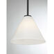 Blair 1 Light 10 inch Matte Black Mini-Pendant or Semi-Flush Ceiling Light
