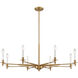 Jasmine 8 Light 42 inch Warm Brass Chandelier Ceiling Light, Essentials