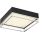 Creswell LED 14 inch Satin Nickel Flush Mount Ceiling Light, Square