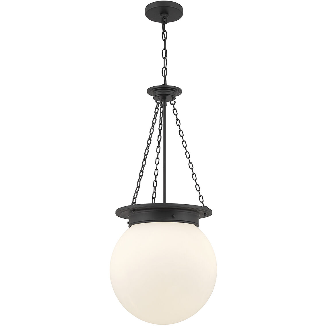 Manor 3 Light 13.5 inch Matte Black Pendant Ceiling Light