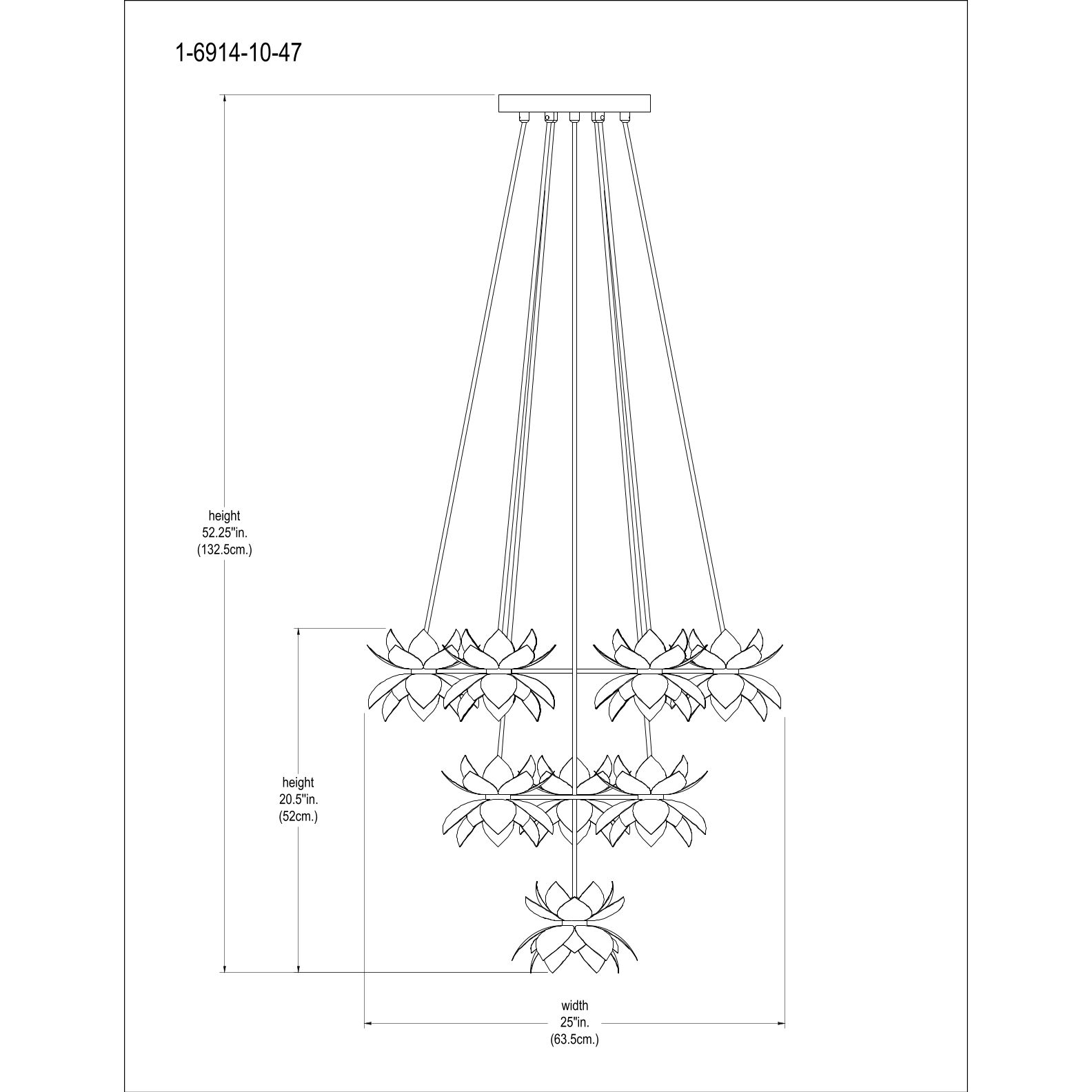 Pacha 10 Light 25 inch White Cashmere Chandelier Ceiling Light
