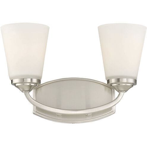 Jordan 2 Light 14 inch Satin Nickel Bathroom Vanity Light Wall Light, Essentials