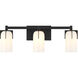 Caldwell 3 Light 24 inch Black Bathroom Vanity Light Wall Light