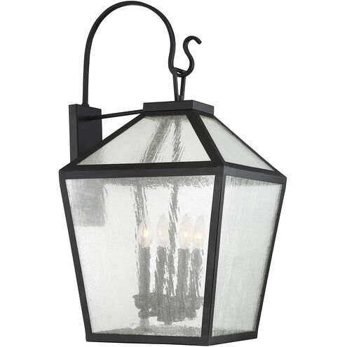 Woodstock 4 Light 31 inch Matte Black Outdoor Wall Lantern