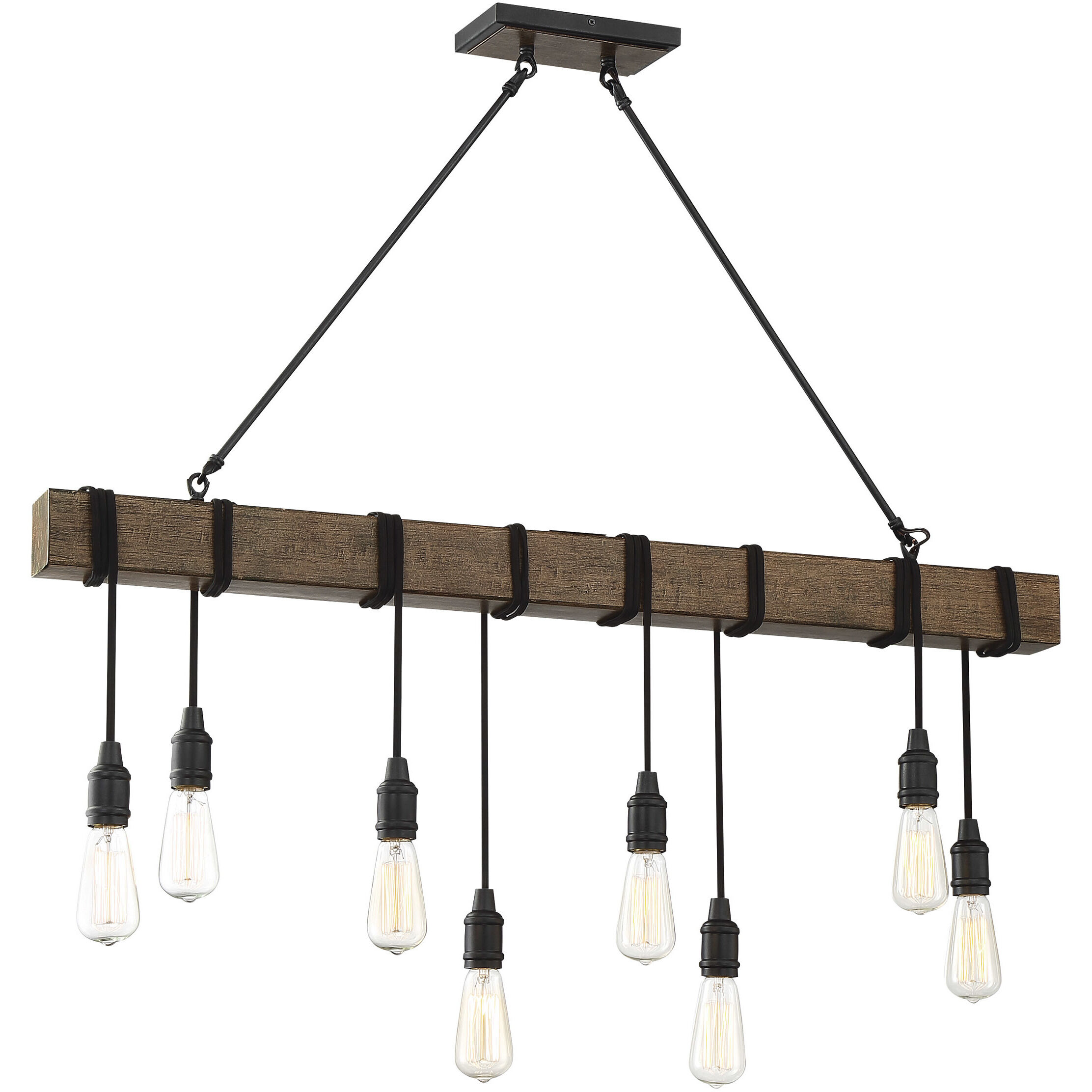 Burgess 8 Light 42 inch Durango Linear Chandelier Ceiling Light