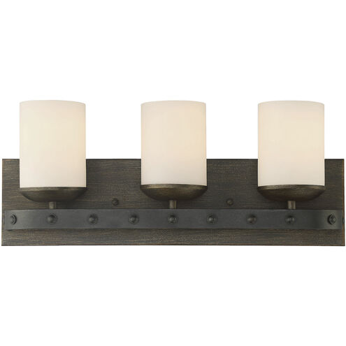 Alsace 3 Light 21 inch Reclaimed Wood Bathroom Vanity Light Wall Light