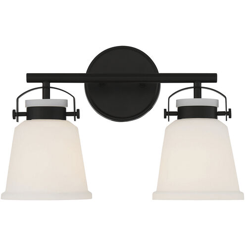 Kaden 2 Light 16 inch Black Bathroom Vanity Light Wall Light, Essentials