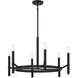 Padgett 6 Light 28 inch Matte Black Chandelier Ceiling Light