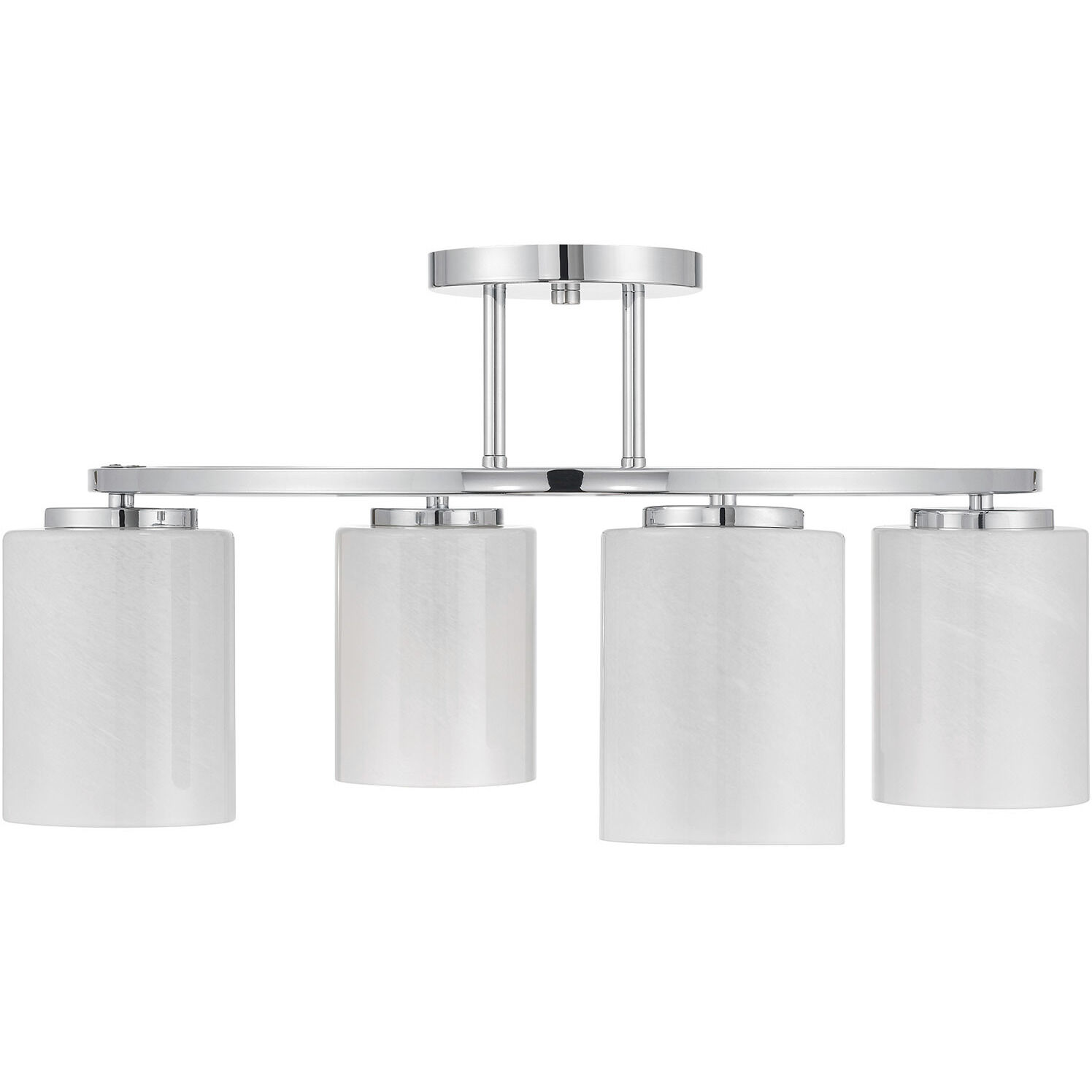 Herron 4 Light 24 inch Chrome Semi-Flush Ceiling Light