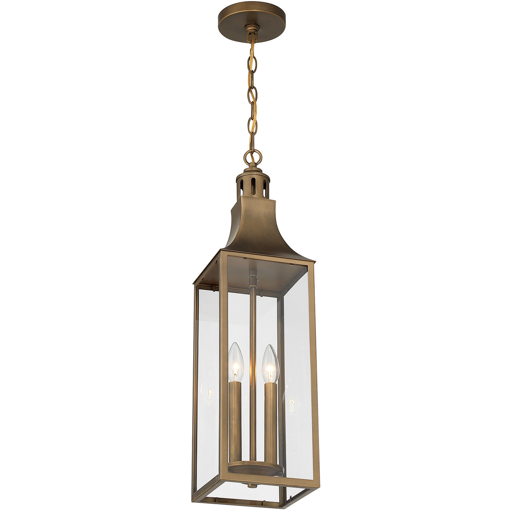Lancaster 2 Light 7 inch Atlas Bronze Outdoor Hanging Lantern