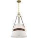 Corinth 3 Light 16.75 inch Warm Brass Pendant Ceiling Light