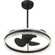 Corona 14 inch Matte Black with Black Blades Fan D'Lier