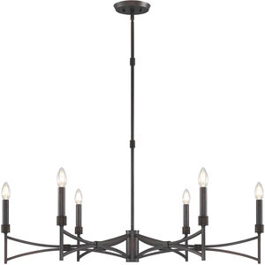 Gardner 6 Light 40 inch Champagne Mist Chandelier Ceiling Light