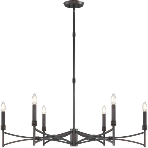 Gardner 6 Light 40 inch Champagne Mist Chandelier Ceiling Light