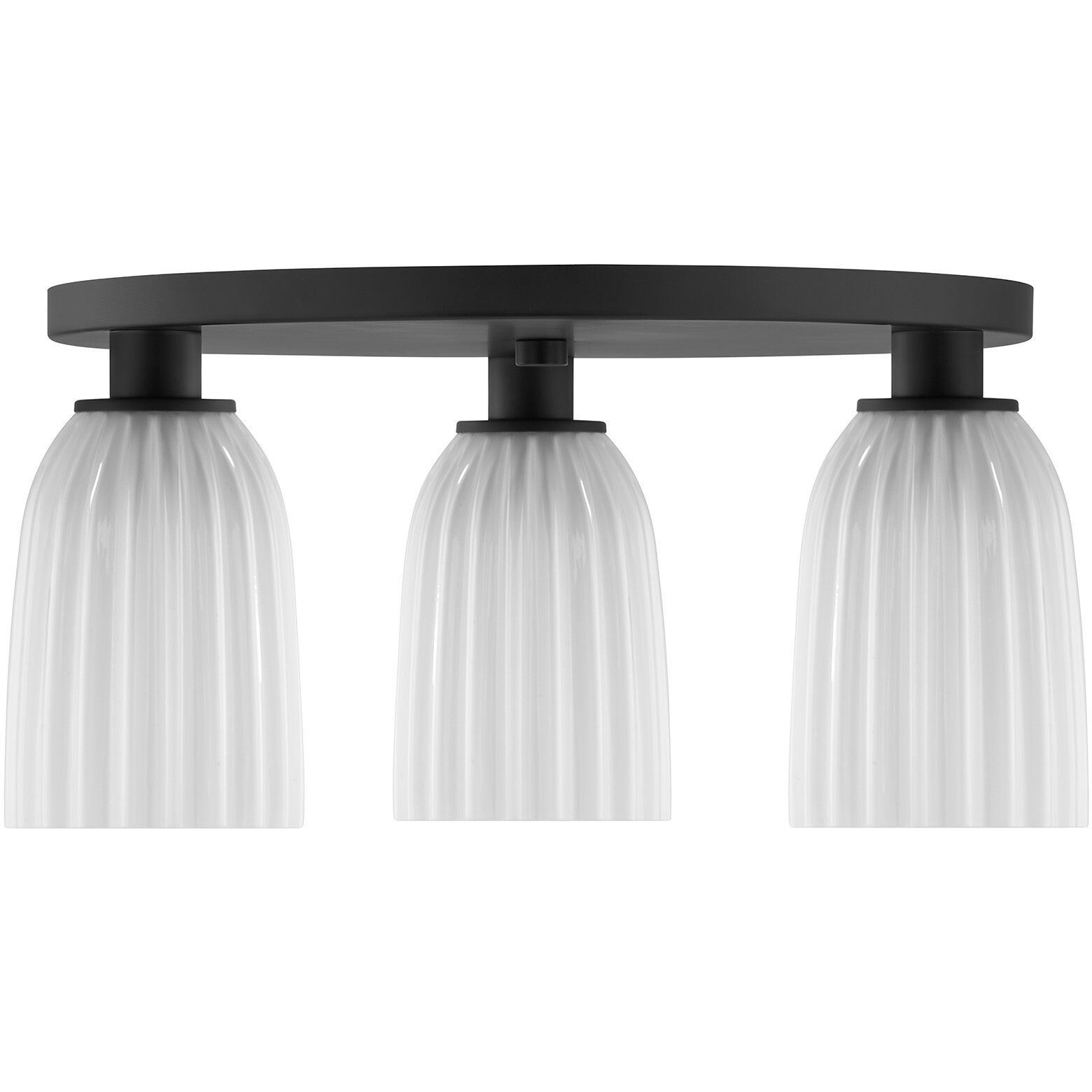 Baldwin 3 Light 18 inch Matte Black Flush Mount Ceiling Light, Essentials