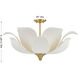 Elsie 6 Light 30 inch Warm Brass Covertible SemiFlush Ceiling Light