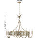 Hearst 8 Light 33 inch Noble Brass Chandelier Ceiling Light