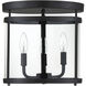 Penrose 3 Light 12.5 inch Black Semi-Flush Ceiling Light, Essentials