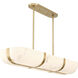 Chalfont 4 Light 42 inch Warm Brass Chandelier Ceiling Light