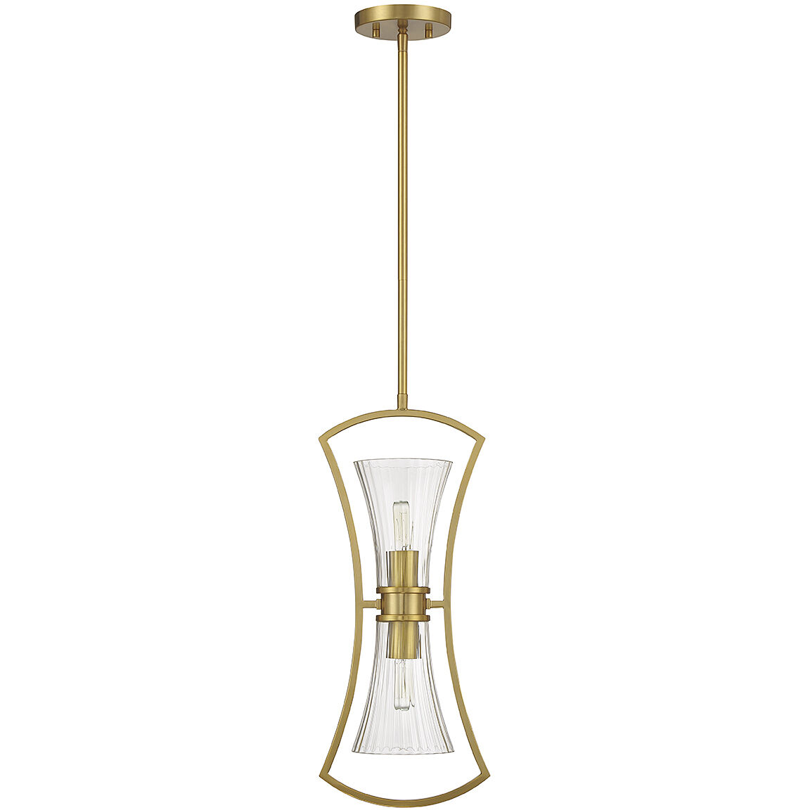 Bennington 2 Light 8.75 inch Warm Brass Pendant Ceiling Light