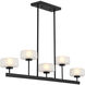 Falster LED 42 inch Matte Black Linear Chandelier Ceiling Light