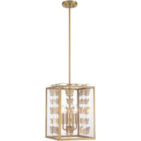 Birch 4 Light 12 inch Warm Brass Pendant Ceiling Light