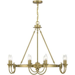 Sullivan 8 Light 32 inch Warm Brass Chandelier Ceiling Light