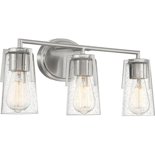 Sacremento 3 Light 24 inch Satin Nickel Bathroom Vanity Light Wall Light, Essentials
