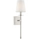 Monroe 1 Light 5 inch Satin Nickel Wall Sconce Wall Light, Essentials