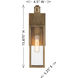 Lancaster 1 Light 15.88 inch Atlas Bronze Outdoor Wall Lantern