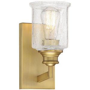 Hampton 1 Light 5 inch Warm Brass Bathroom Vanity Light Wall Light