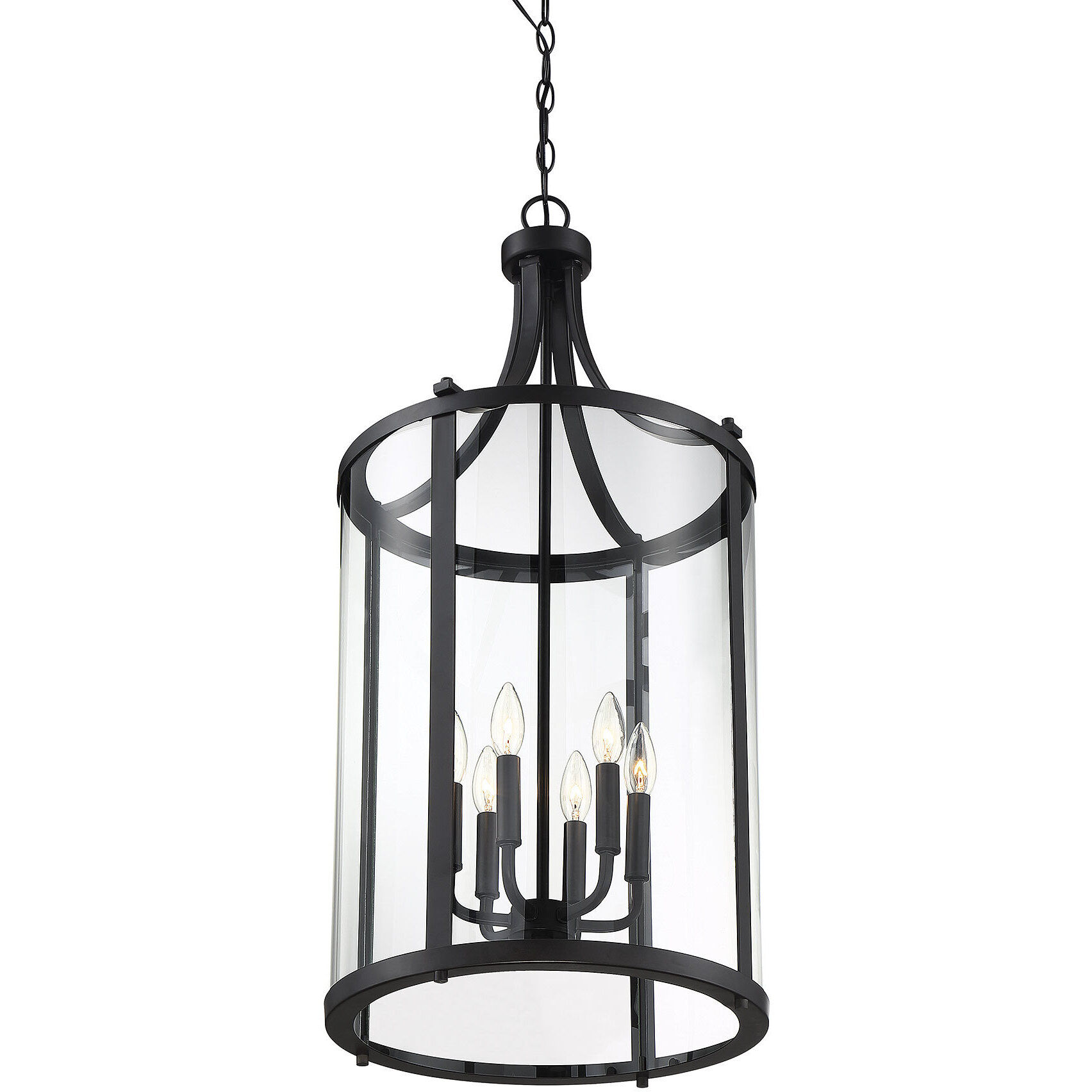 Penrose 6 Light 16 inch Black Pendant Ceiling Light, Essentials