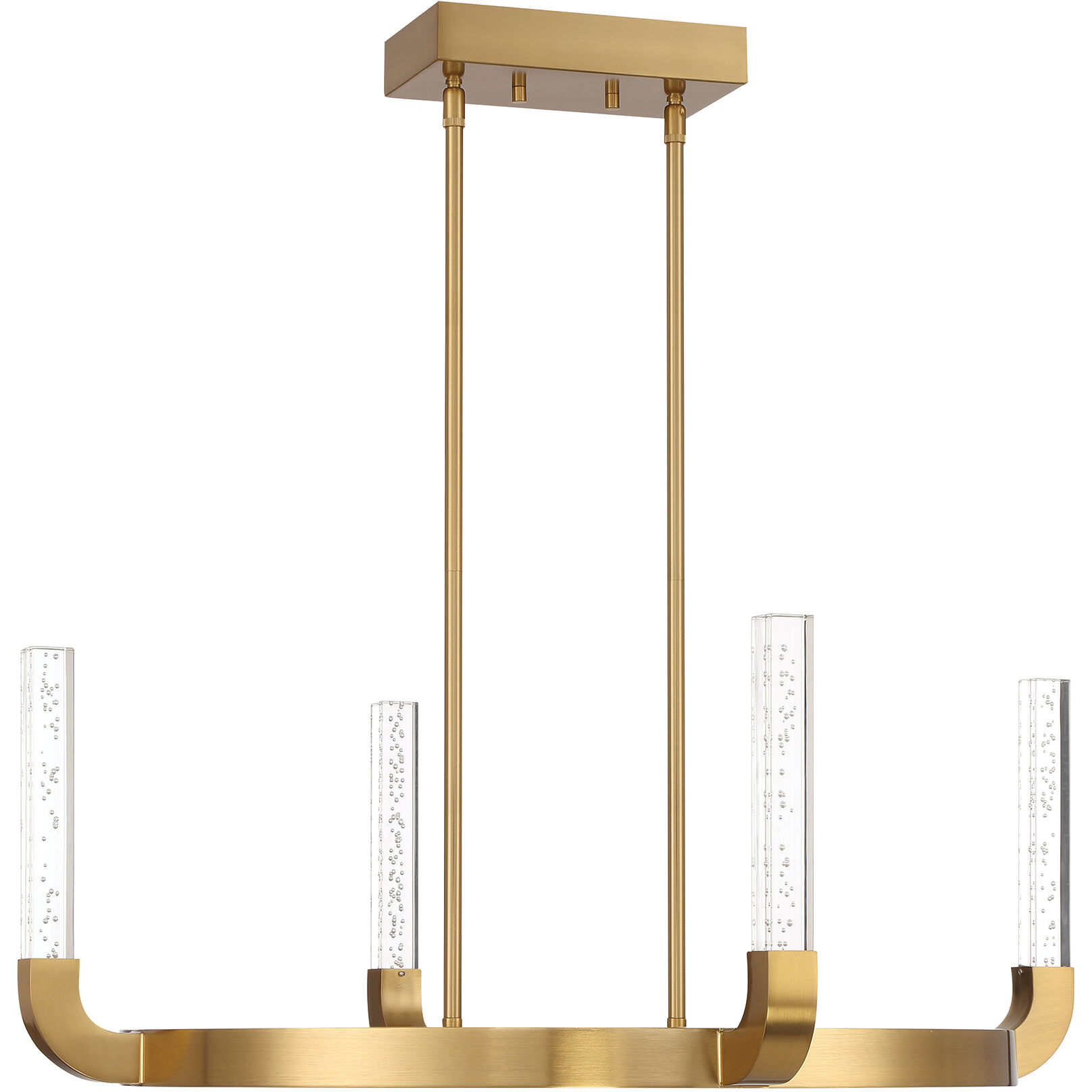 Del Mar LED 30 inch Warm Brass Chandelier Ceiling Light