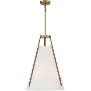 Newport 4 Light 18 inch Warm Brass Pendant Ceiling Light, Essentials
