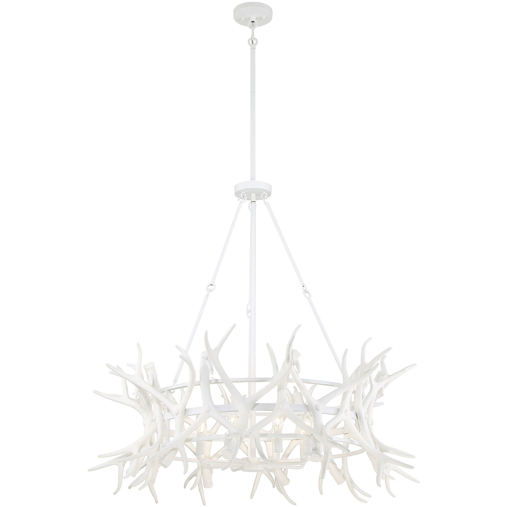 Daniels 8 Light 40 inch Matte White Chandelier Ceiling Light