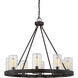 Inman 8 Light 32 inch English Bronze Outdoor Chandelier