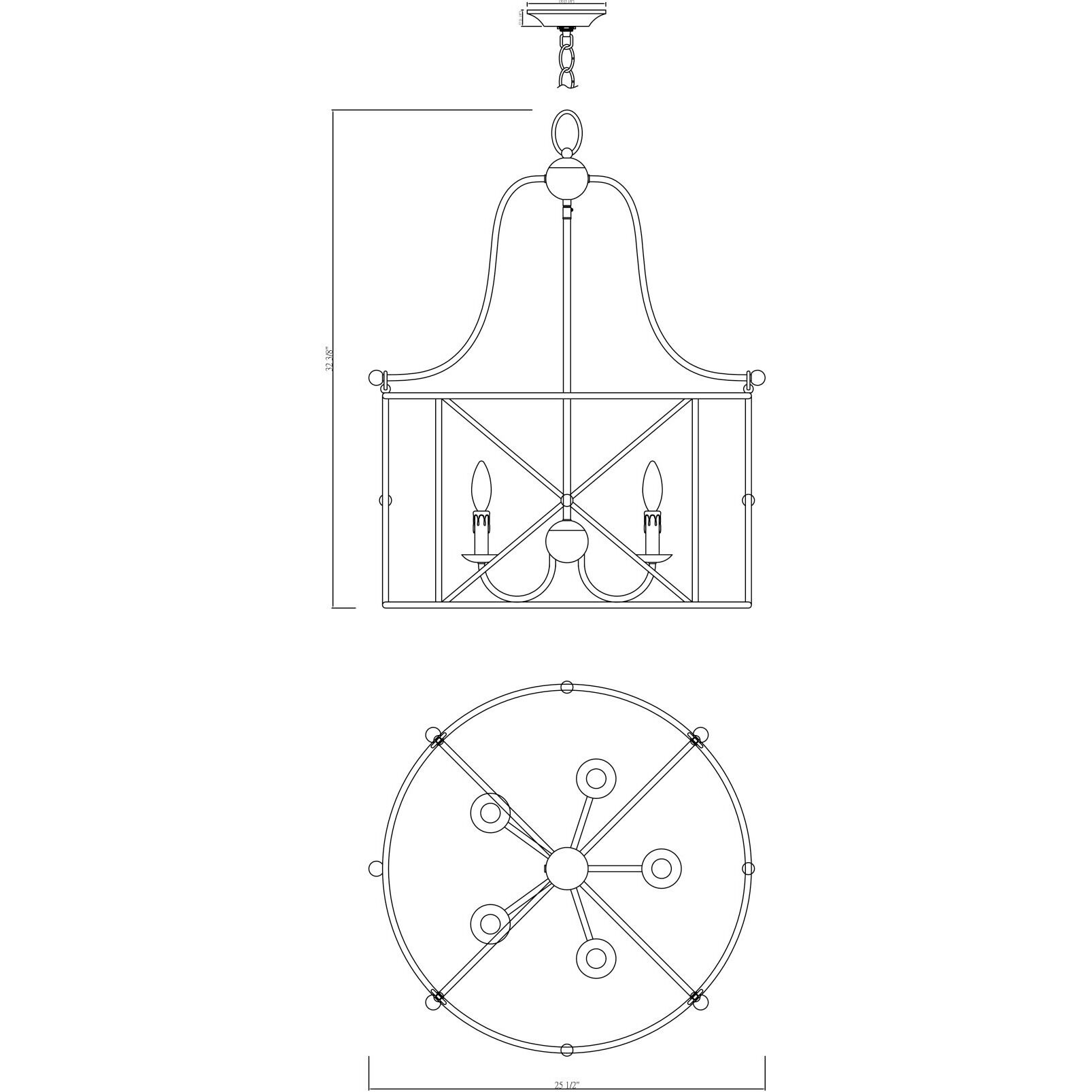 Seneca 5 Light 25.5 inch English Bronze Pendant Ceiling Light