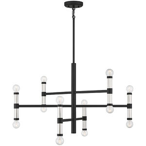 Kingsburg 12 Light 32 inch Matte Black Chandelier Ceiling Light