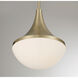 Ogdon 1 Light 12 inch Noble Brass Pendant Ceiling Light