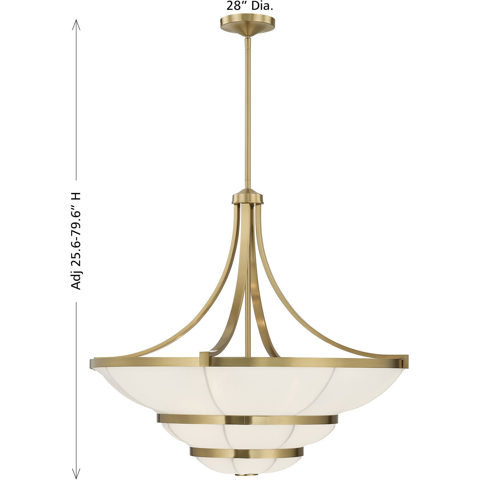 Constantine 4 Light 28 inch Warm Brass Chandelier Ceiling Light