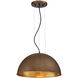 Sommerton 1 Light 16 inch Rubbed Bronze / Gold Leaf Pendant Ceiling Light in Rubbed Bronze with Gold Leaf