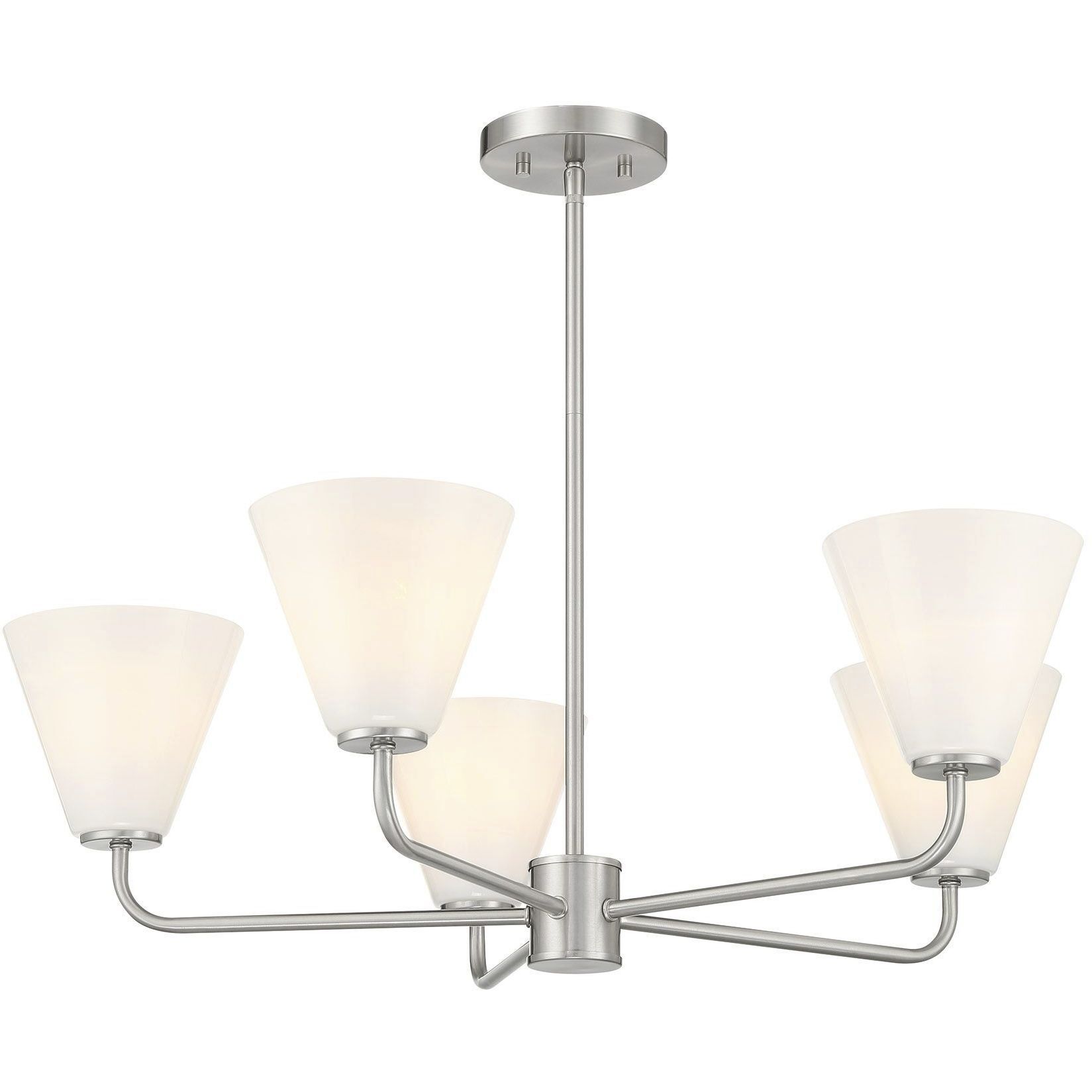 Blair 5 Light 30 inch Satin Nickel Chandelier Ceiling Light