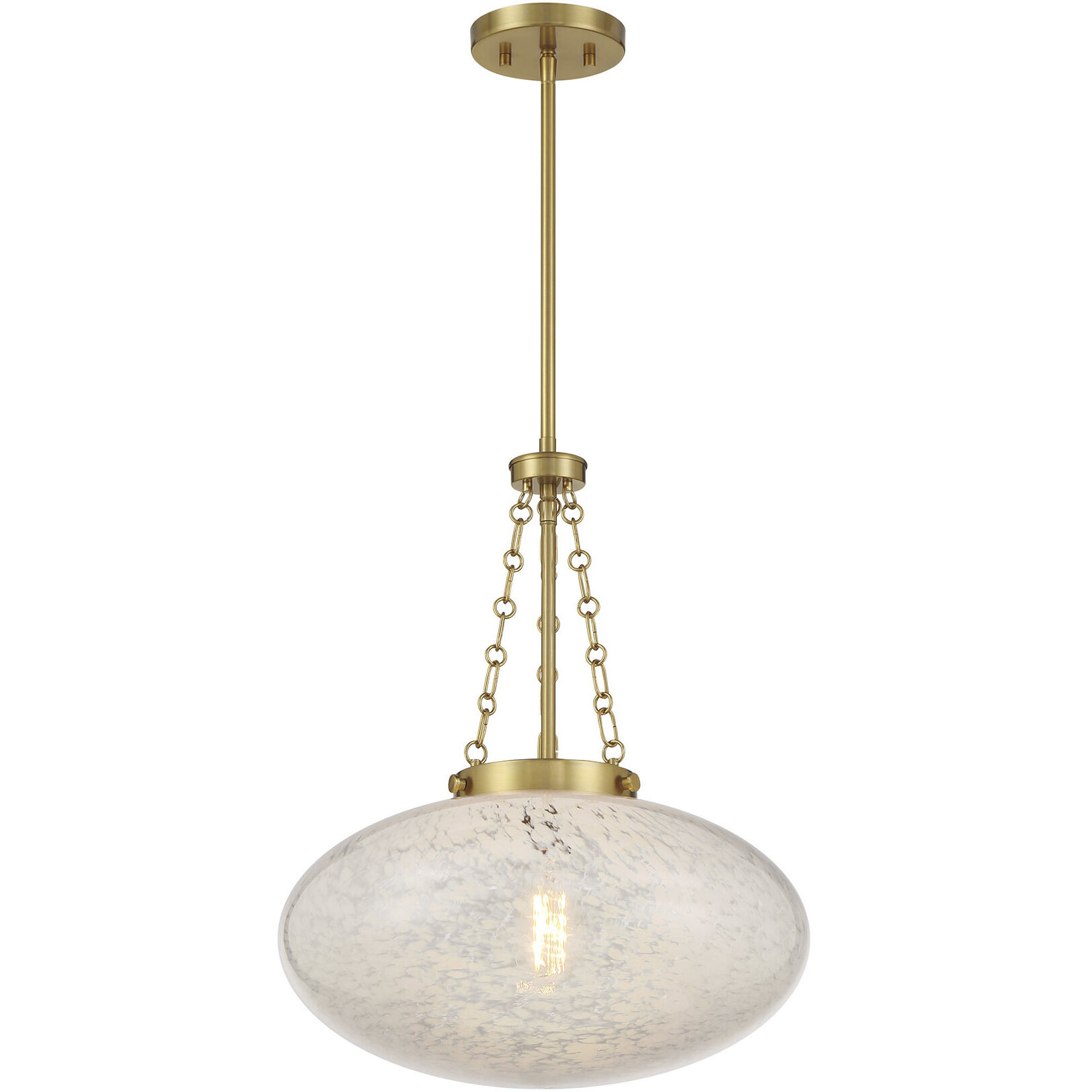 Willow 1 Light 16.5 inch Warm Brass Pendant Ceiling Light